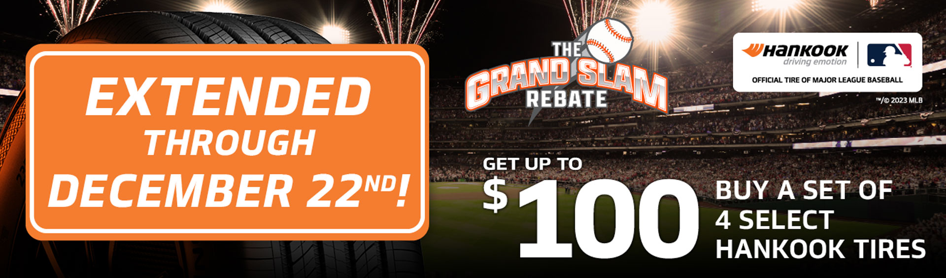 Hankook Tire Offers Savings of Up to $100 with Grand Slam Rebate
